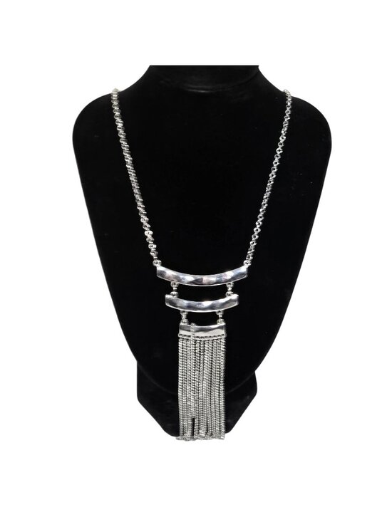 Unbranded Jewelry - Silver Tone Tassel Fringe Statement Necklace Long Chain Boho Fashion Jewelry